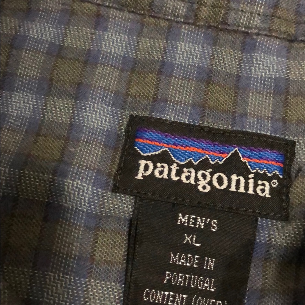 PATAGONIA Men’s flannel XL blue plaid